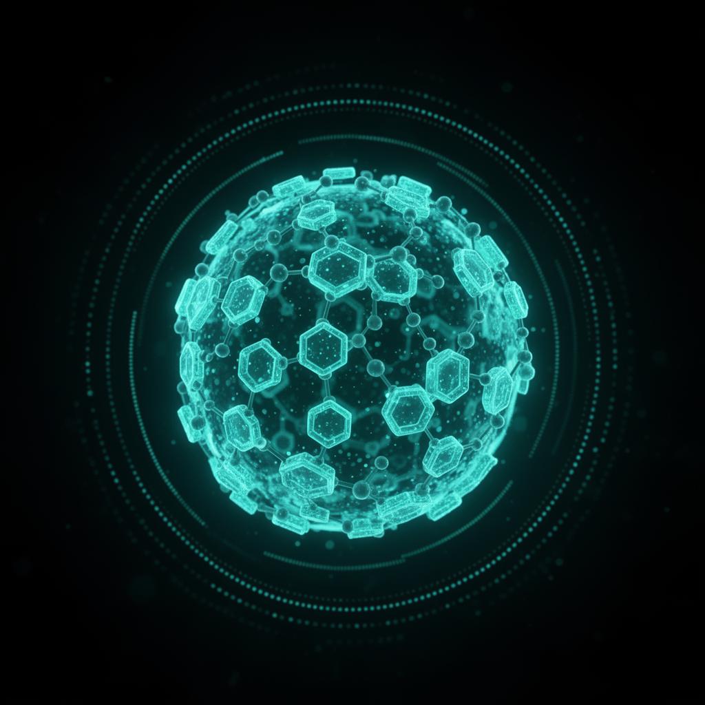 Glowing nano molecular structure